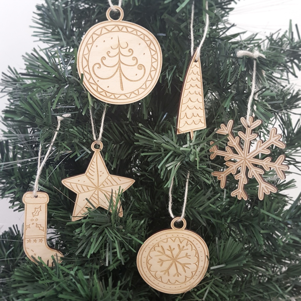 Hand Drawn Style Baubles